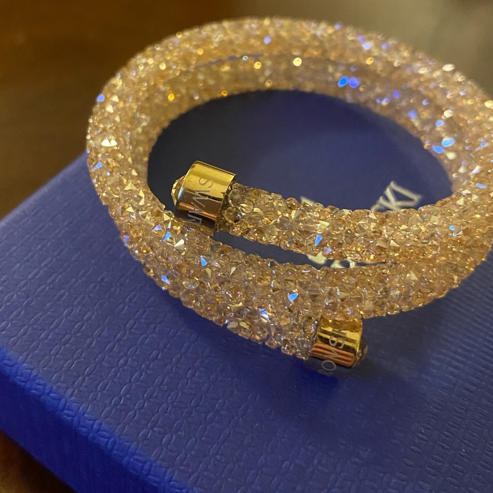 Authentic Women’s Swarovski crystal dust bangle bracelet